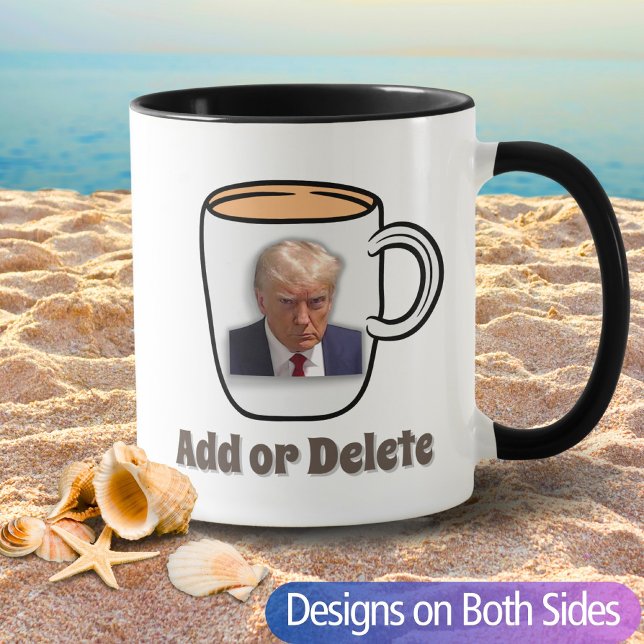 Donald Trump Mugshot Custom Text Political Novelty Tasse (Von Creator hochgeladen)