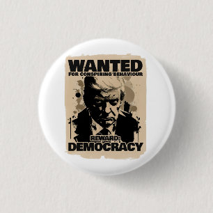Donald Trump Mugshot Gewollt Poster - Georgia Coun Button
