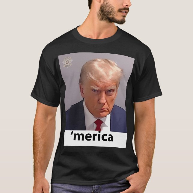 Donald Trump Mugshot T-Shirt (Vorderseite)