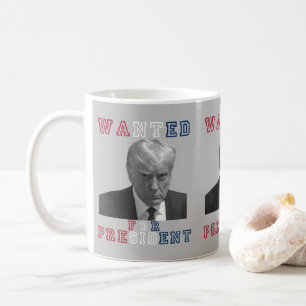 Donald Trump Mugshot Wollte für Präsident 2024 Kaffeetasse