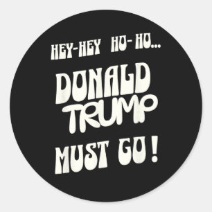 Donald Trump muss gehen, kein König, kein Autorita Runder Aufkleber