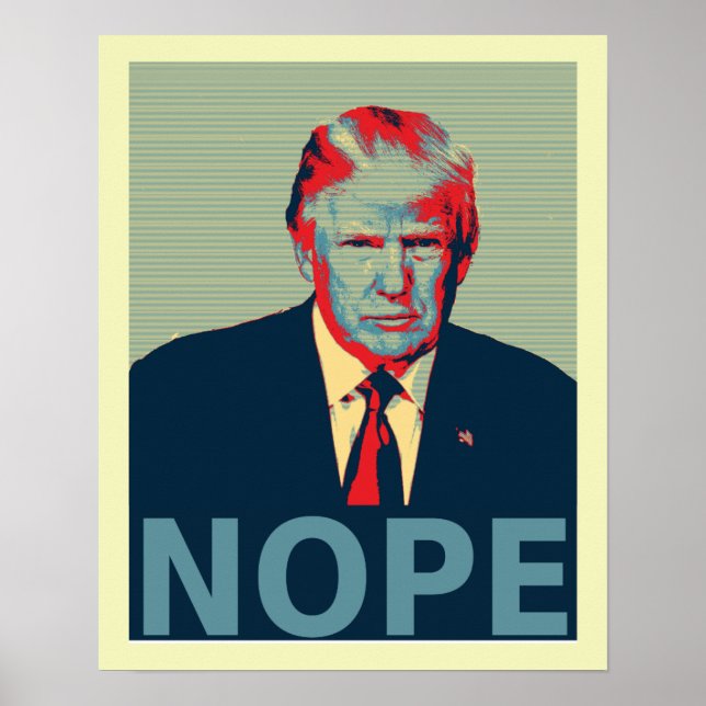 Donald Trump Nope Impeachment Party Poster (Vorne)