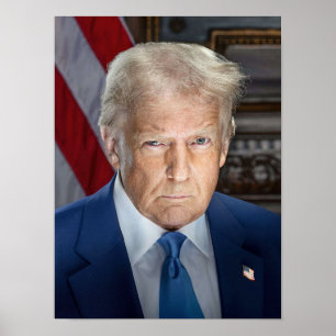 Donald Trump Offiziell Portrait Foto 2025 Poster