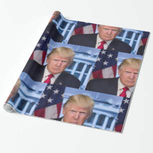 Donald Trump Offizielles Präsidentenportrait Geschenkpapier