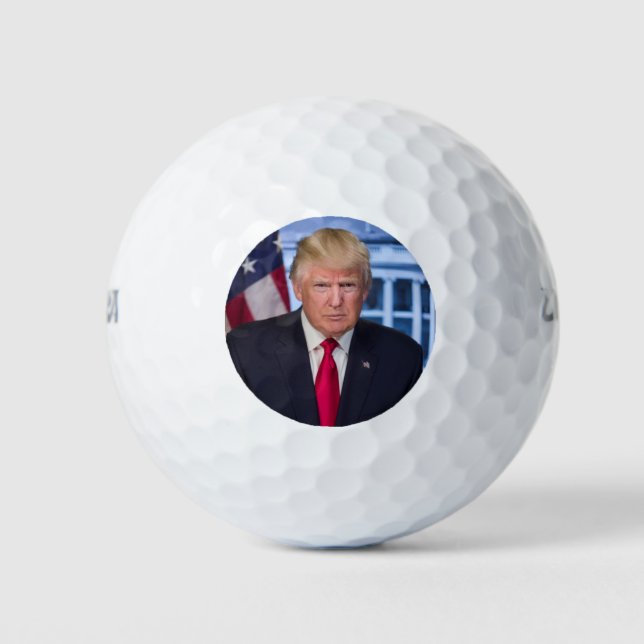 Donald Trump Offizielles Präsidentenportrait Golfball (Vorderseite)