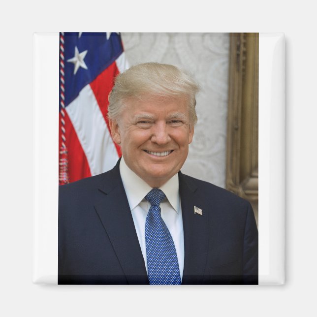 Donald Trump Offizielles Präsidentenportrait Magnet (Vorne)