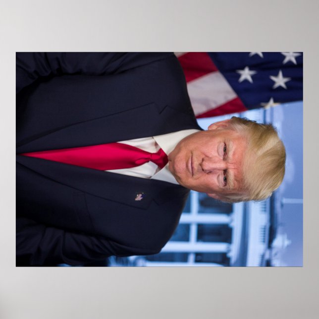 Donald Trump Offizielles Präsidentenportrait Poster (Vorne)