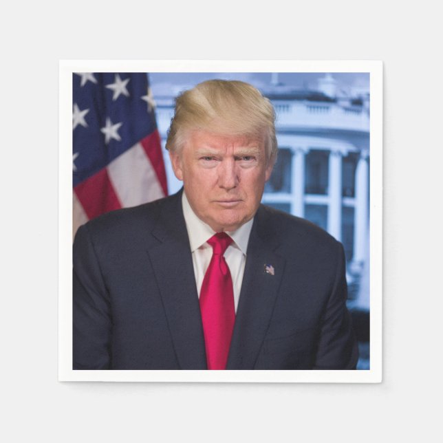 Donald Trump Offizielles Präsidentenportrait Serviette (Vorderseite)