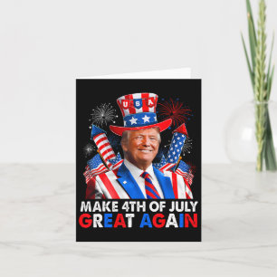 Donald Trump Patriotic Feuerwerk machen 4. Juli G Karte