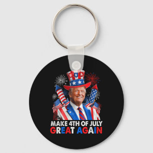 Donald Trump Patriotic Feuerwerk machen 4. Juli G Schlüsselanhänger