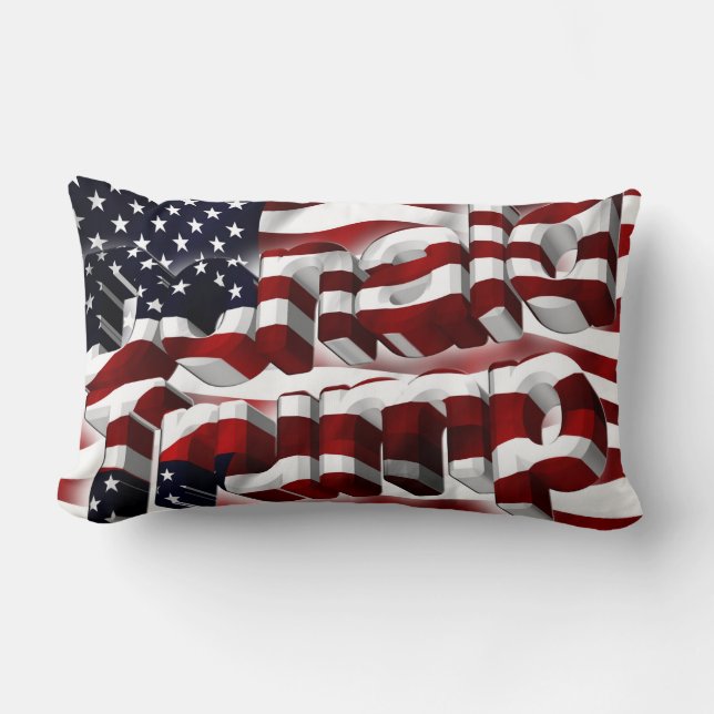 Donald Trump patriotisch. Lendenkissen (Vorderseite)