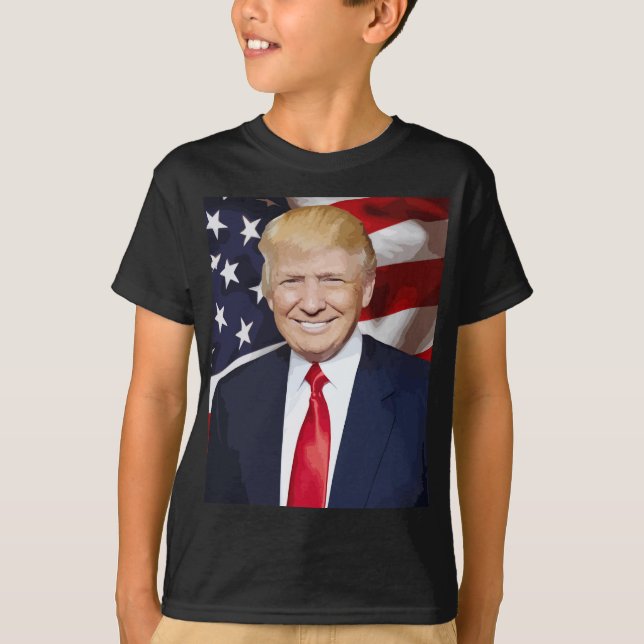 DONALD TRUMP PATRIOTISCHE T - SHIRT KIDS T-SHIRTS (Vorderseite)