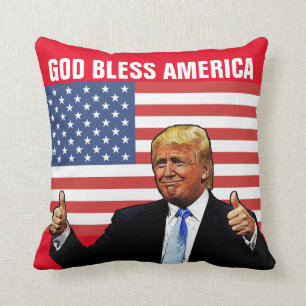 DONALD TRUMP PATRIOTISCHER PILLOW KISSEN