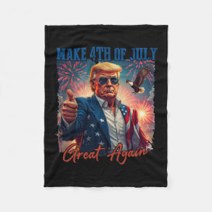 Donald Trump Patriotisches Feuerwerk Macht 4. Juli Fleecedecke