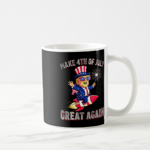 Donald Trump Patriotisches Feuerwerk Macht 4. Juli Kaffeetasse
