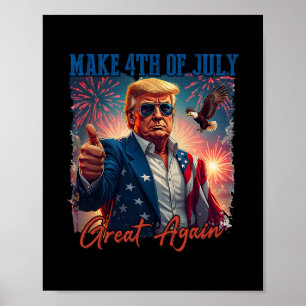 Donald Trump Patriotisches Feuerwerk macht 4. Juli Poster