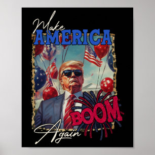 Donald Trump Patriotisches Feuerwerk macht 4. Juli Poster