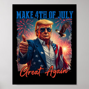 Donald Trump Patriotisches Feuerwerk Macht 4. Juli Poster
