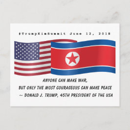 Donald Trump Peace Zitats Summit Nordkorea USA Postkarte