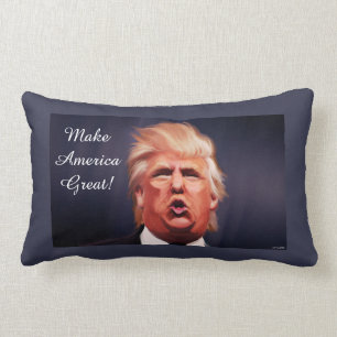 Donald Trump Polyester Lumbar Pillow 13" x 21" Lendenkissen
