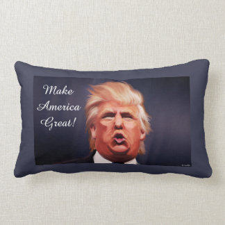 Donald Trump Polyester Lumbar Pillow 13" x 21" Lendenkissen