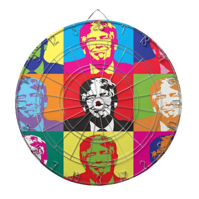 Donald Trump Pop Art Dartscheibe (vorne)