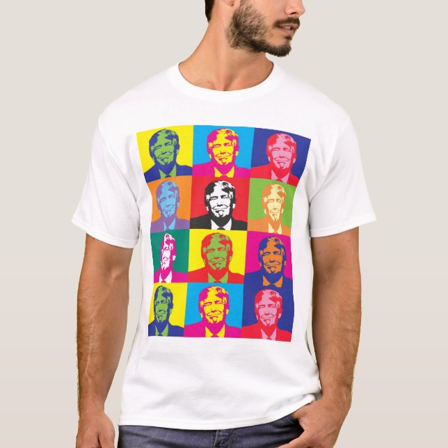 Donald Trump Pop Art Men's Basic T - Shirt (Vorderseite)