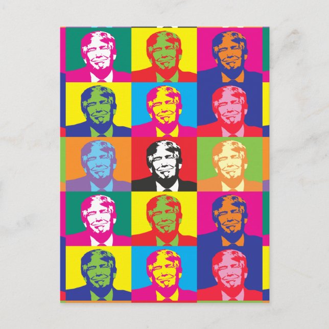 Donald Trump Pop Art Postcard Postkarte (Vorderseite)