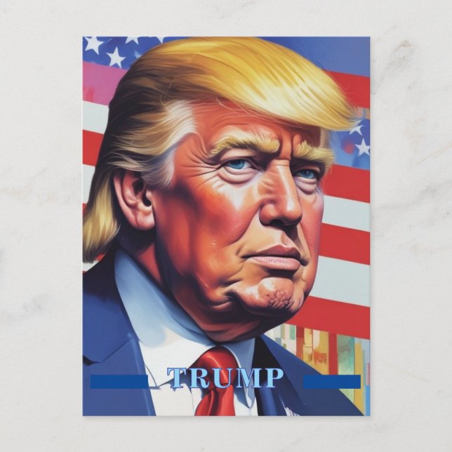 Donald Trump Pop Art Postkarte (Vorderseite)
