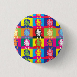Donald Trump Pop Art Round Button Back Button