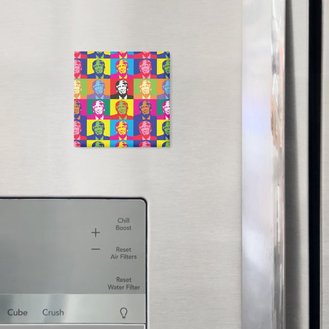 Donald Trump Pop Art Square Magnet (In Situ (Kühlschrank))