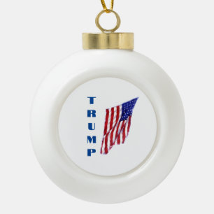 Donald Trump Pop Keramik Kugel-Ornament