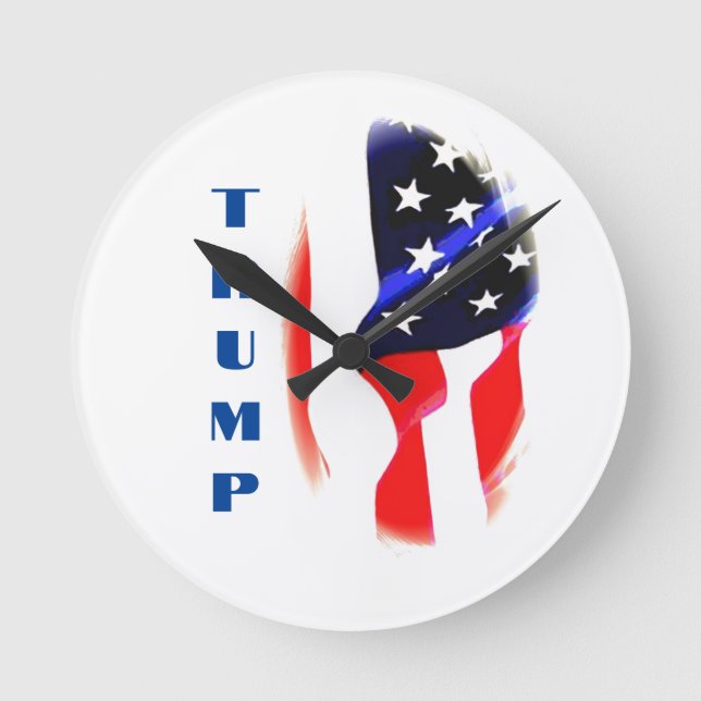 Donald Trump Pop Runde Wanduhr (Vorderseite)