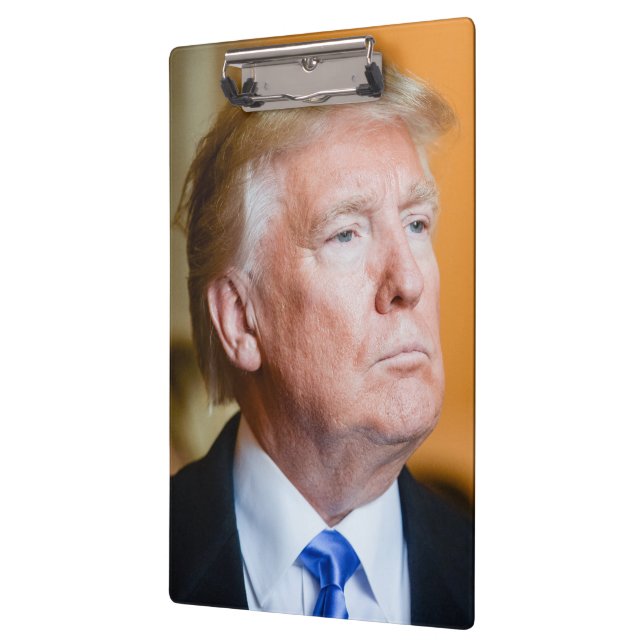 Donald Trump Portrait Klemmbrett (Links)