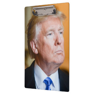 Donald Trump Porträt Klemmbrett