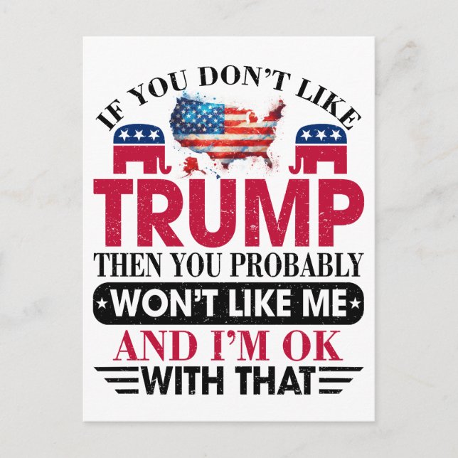 Donald Trump Postkarte (Vorderseite)