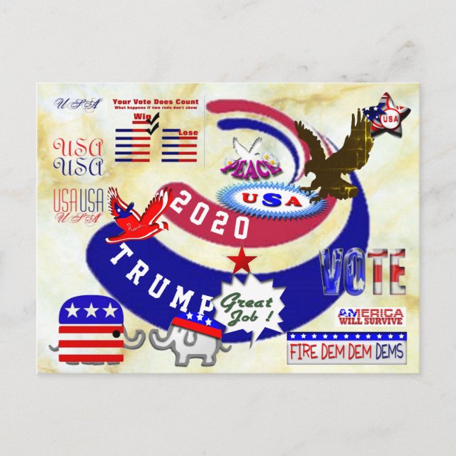 Donald Trump Postkarte (Vorderseite)