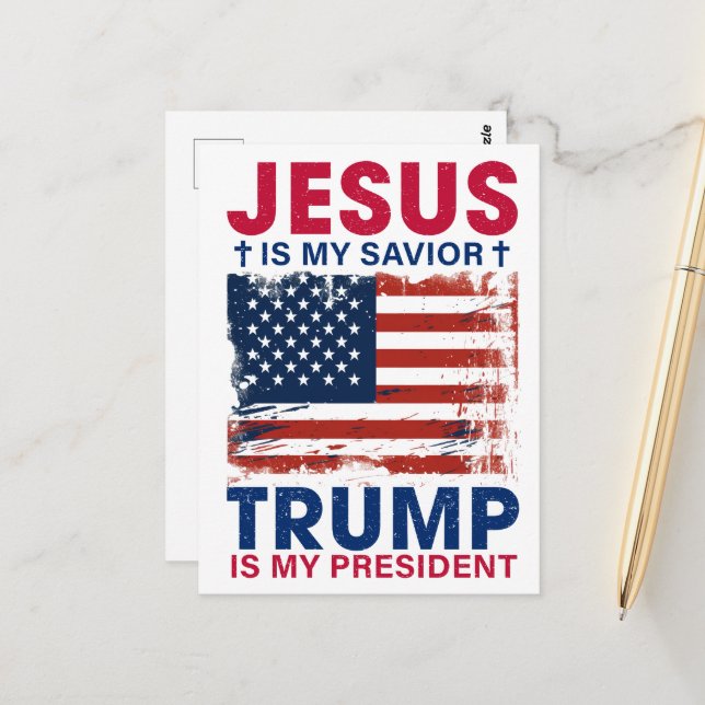 Donald Trump Postkarte (Vorderseite/Rückseite Beispiel)