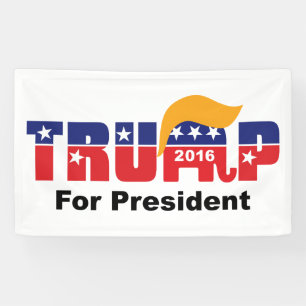 Donald Trump Präsident 2016 GOP Elefant Haar Logo Banner
