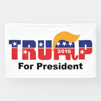Donald Trump Präsident 2016 GOP Elefant Haar Logo Banner