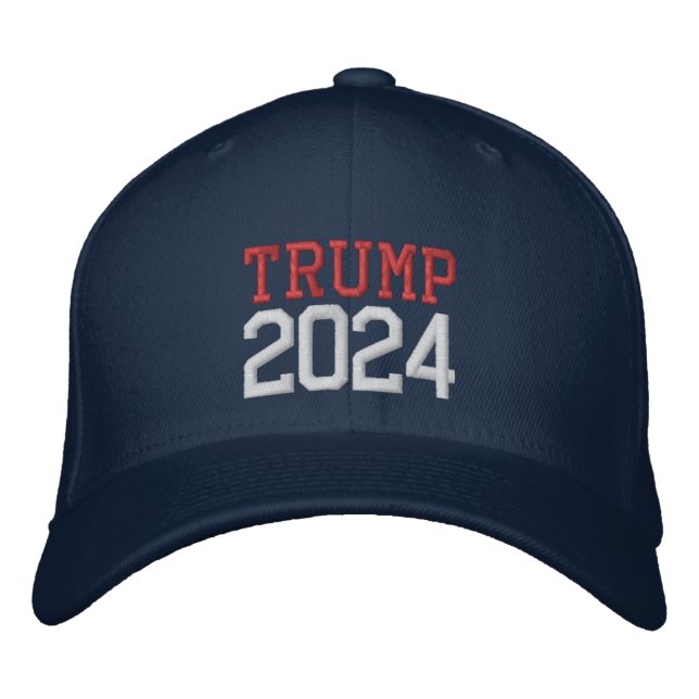 Donald Trump Präsident 2024 Bestickte Baseballkappe (Vorderseite)