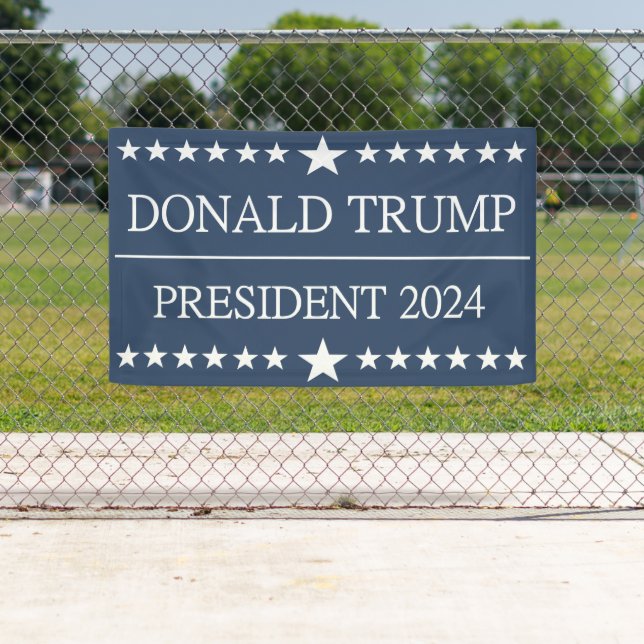 Donald Trump Präsident 2024 Fett Blue Banner (Insitu)