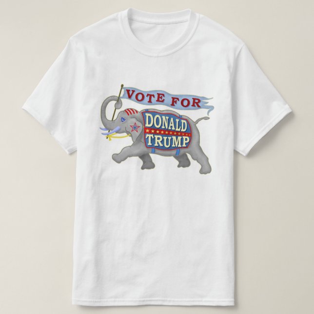 Donald Trump Präsident 2024 Republikanischer Elefa T-Shirt (Design vorne)
