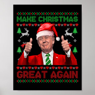 Donald Trump Präsident 2024 Wahlen gibt Uni-adu Ge Poster