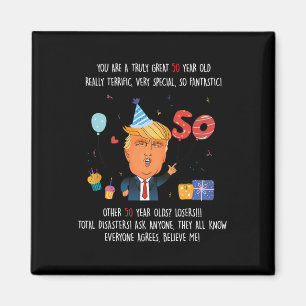 Donald Trump Präsident Lustiger 50. Geburtstag Tru Magnet