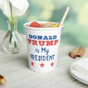 Donald TRUMP Präsident Pappbecher