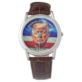 "Donald Trump", "Präsident" und "Old Glory" Armbanduhr