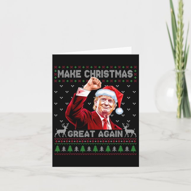 Donald Trump Präsident Weihnachten wieder großarti Karte (Vorderseite)