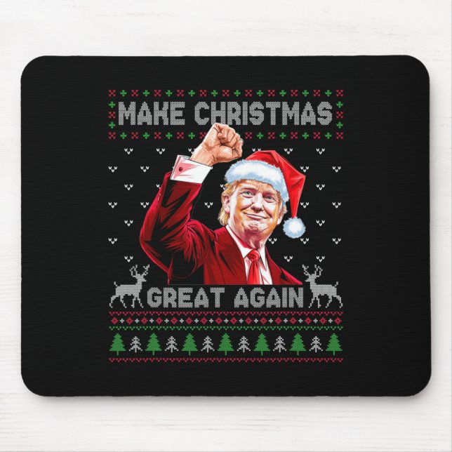 Donald Trump Präsident Weihnachten wieder großarti Mousepad (Vorne)