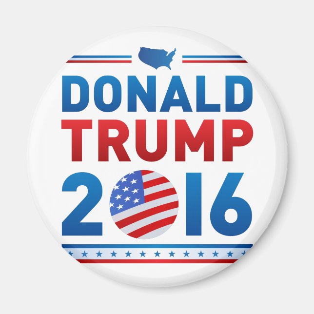 DONALD TRUMP Präsidentschaftswahl 2016 Magnet (Vorne)